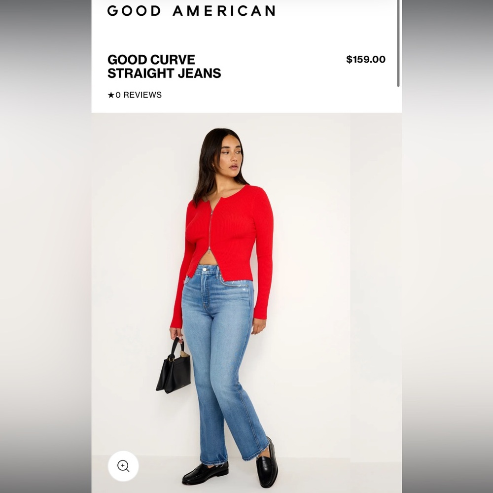 NWT Good American good curve straight jeans - size 6